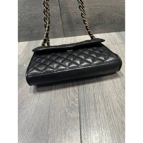 Rebecca Minkoff Black Quilted Mini Affair Bag Gold Chain Crossbody B000419 - Picture 8 of 9